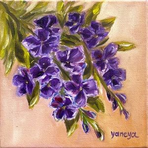 Bellflower Original oil painting contemporary art floral painting Impressionism